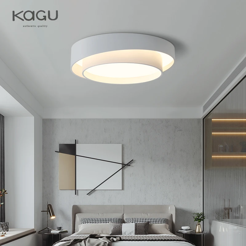LED Ceiling Light All Copper Modern Living Room Light Nordic Simple Room Round Bedroom Decorative Light Ceiling Light