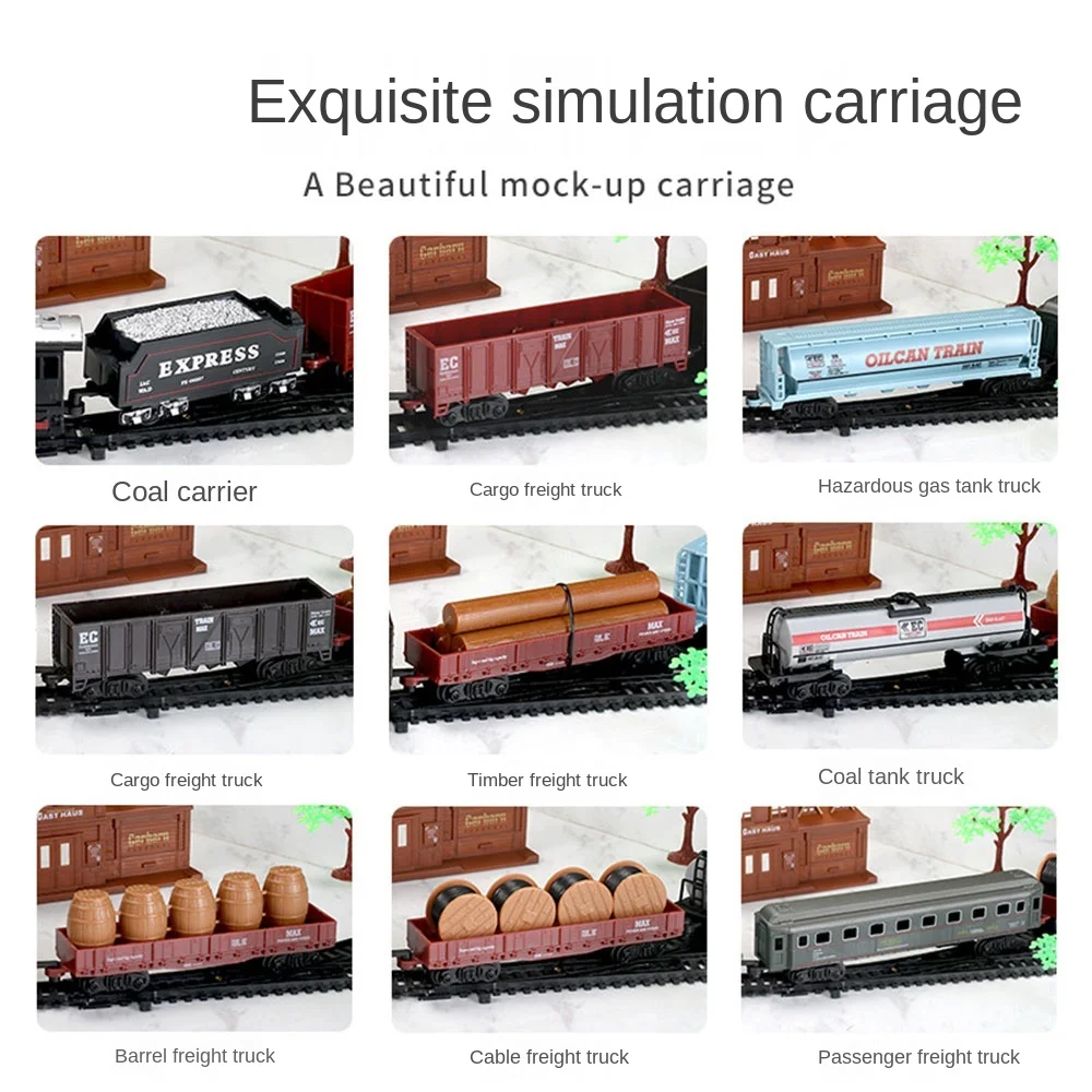 Simulation Car Railway Carriage Accessories Model Toys Classical High-speed Rail Train Toys for Children