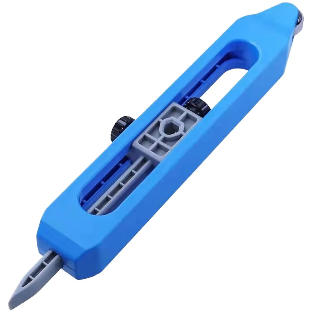Profile Gauge for Woodworking For Tile Floor Measuring Contour Tracing Scribing Ruler 22x2.5x3.5cm Blue Wooden Type