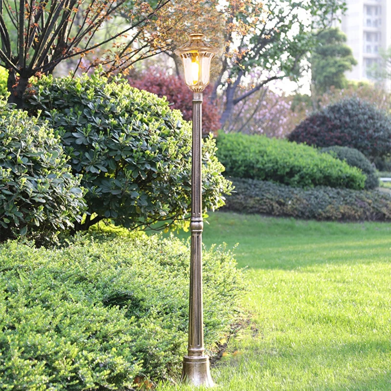 (≈ 1.8M) Outdoor Lawn Lamp European Waterproof Garden Lawn Lamp Outdoor Led Garden Villa Single Aisle High Pole Street Lamp