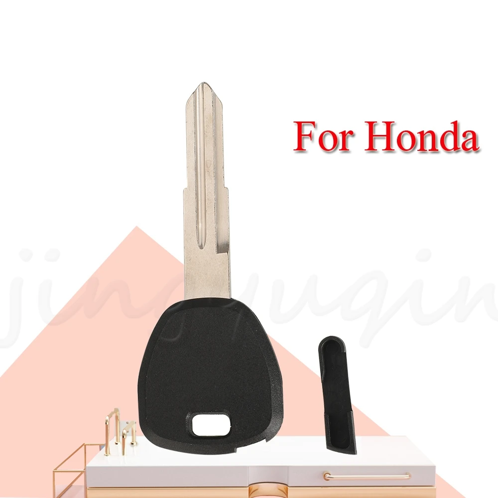 

jingyuqin For Honda Replacement Transponder Chip Car Key Case Shell With Uncut Hon58R Blade Auto Accessories