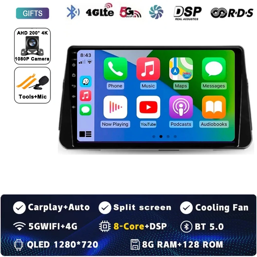 Android 15 Carplay Auto Voor NISSAN MICRA KICKS 2017 2018 2019 Autoradio Multimedia Video Player Navigatie GPS Geen 2Din 2 Din 4G