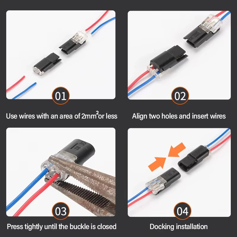 Elektrischer Kabelverbinder ohne Abisolieren Leitungsinterkonnektor abnehmbarer Automobil Terminalstecker universelle Qualität zuverlässig hohe Haltbarkeit einfache Installation ideal für Autos LKWs DIY Projekte schnel – Detail 11
