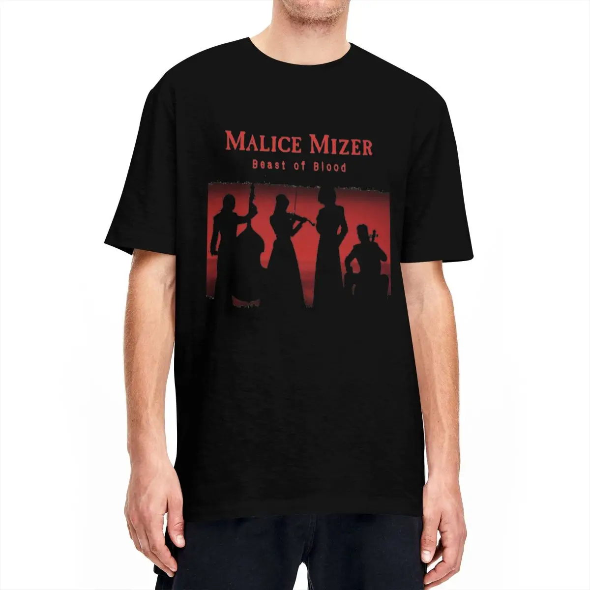 Mana Malice Mizer Retro T Shirt Men Women Cotton Funny T-Shirts Crew Neck Tee Shirt Short Sleeve Clothes Printed