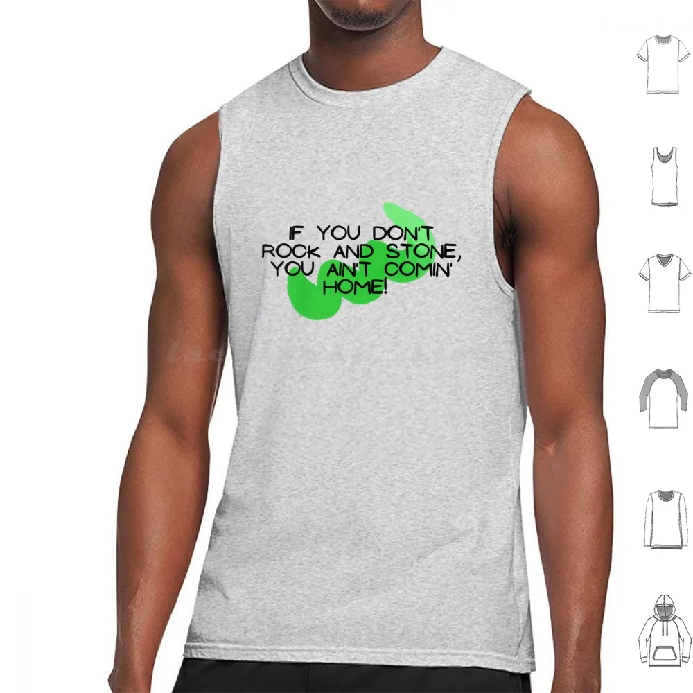Camisetas sin mangas de roca y piedra con estampado de algodón y piedra, mina de piedra, perforadora de minería, ingeniero, explorador, selección de hacha Drg galáctica profunda