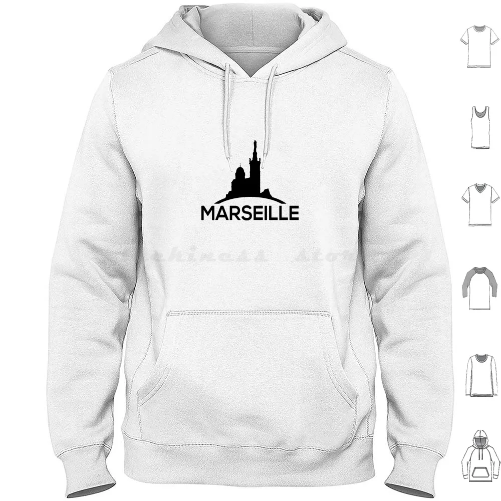 Marseille Bonne Mere Hoodies Long Sleeve Marseille Marseille Om O M Velodrome Good Mother Our Lady Of The Guard Dad