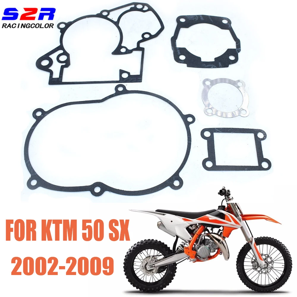 Kit guarnizioni motore per KTM SX50 SX 50 SX 2002 - 2009 2004 2005 2007 2006 2008 distanziale Moto completo Motocross a due tempi