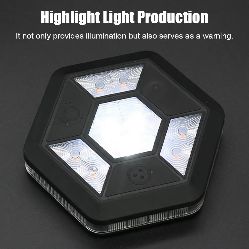 360 درجة الدورية LED ضوء تحذير مغناطيسي وامض السلامة القابلة لإعادة الشحن فلاش المرور إشارة السلامة الأبيض ضوء السيارة Yel I4I9