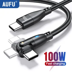 Cavo USB da 100W tipo C a USB C cavo di ricarica rapida 5A PD per MacBook Pro Xiaomi iPad Samsung 180 ruota il cavo USB-C