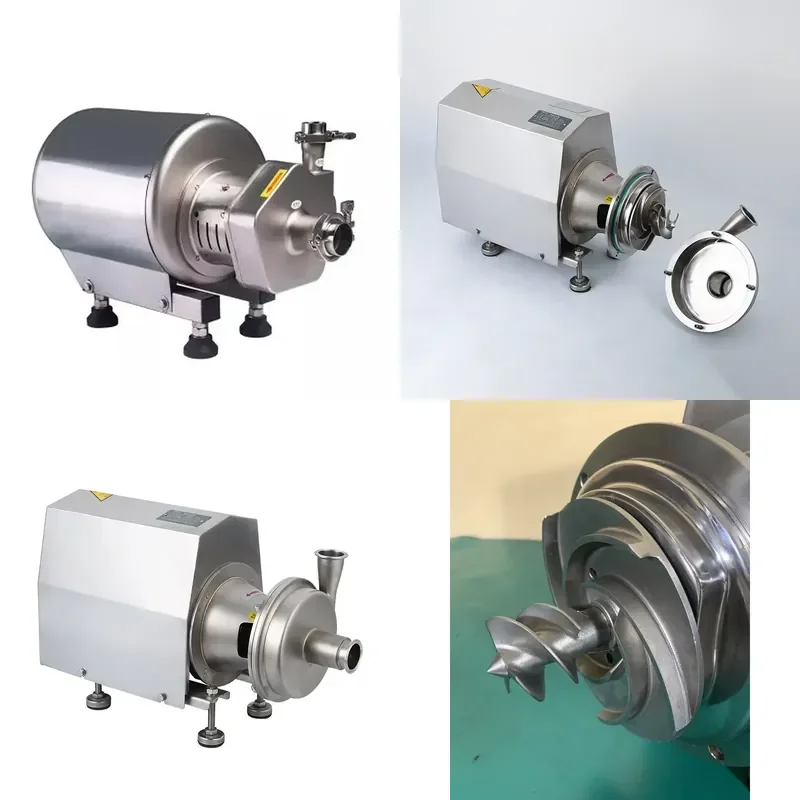 for KSCP-5T-20M-1.5KW SS304 Sanitary Grade Stainless Steel Electric Pump Food Grade Open Impeller Circular Vacuum Negative