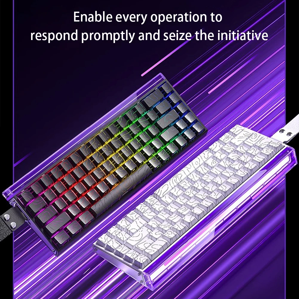 HERO 68HE Teclado para jogos com fio Ultra Gaming Teclado magnético 8000Hz RGB Hot Swap Esports Teclado mecânico para PC laptop