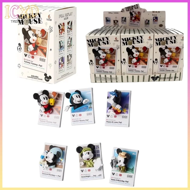 

Оригинальный Микки Маус Fun Life Series 3d магнит на холодильник слепая коробка модная игрушка в подарок Коллекционная наклейка на холодильник аниме фигурки