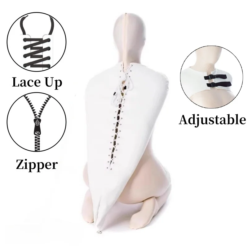Unisex Intimate Bondage Collection With Adjustable Upper Body Harness Glove Hood Mask For Couple Opaque Binding Adult Sex Toys_voghion.com