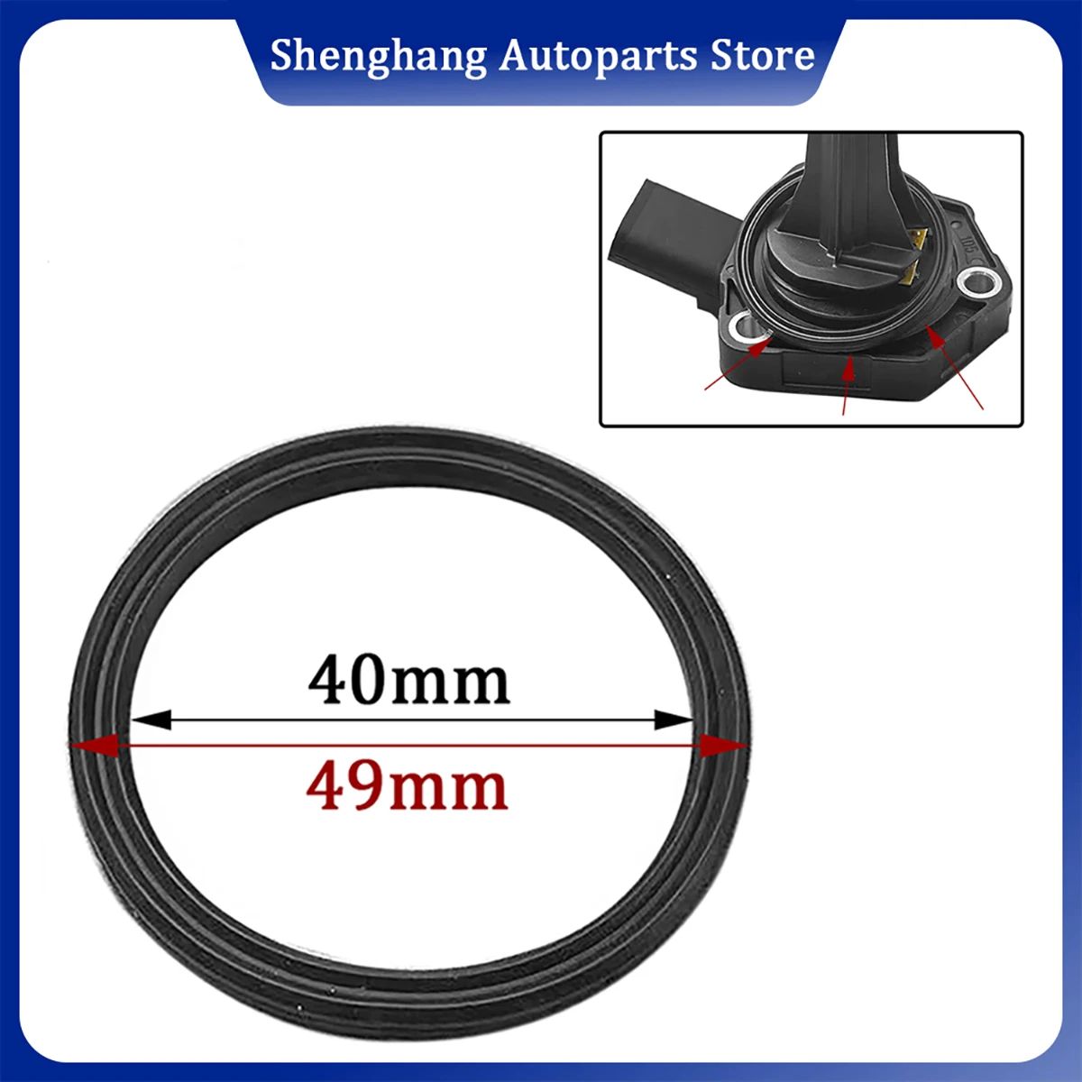 Junta de anel de borracha para sensor de nível de óleo 038103196b, para ea888 gen2/3 vw golf mk6 tiguan touran passat b7 cc sharan audi a4l b8 q5