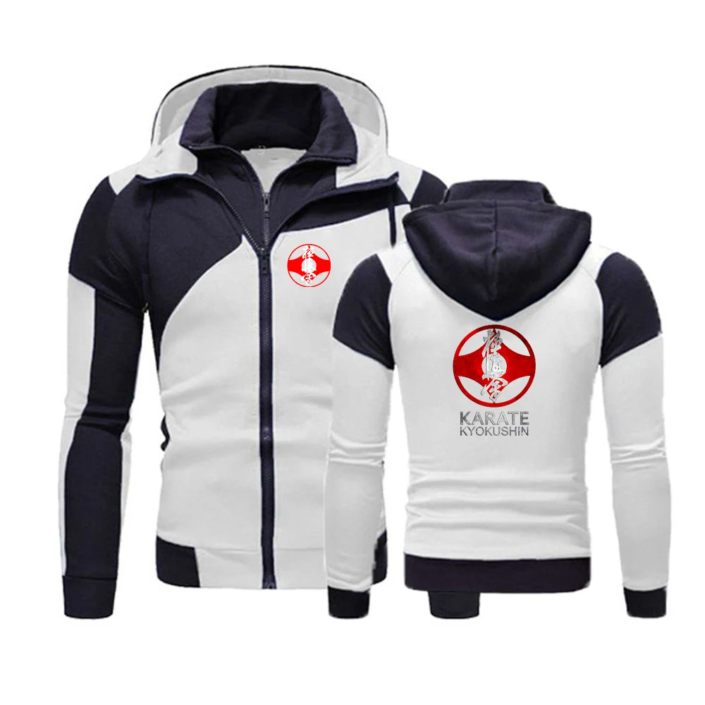 

Kyokushin Karate Printed New Hoodie Men Autumn And Winter Casual Long Sleeve Sweatshirts Slim Zipper Sweatshirt Streetwear