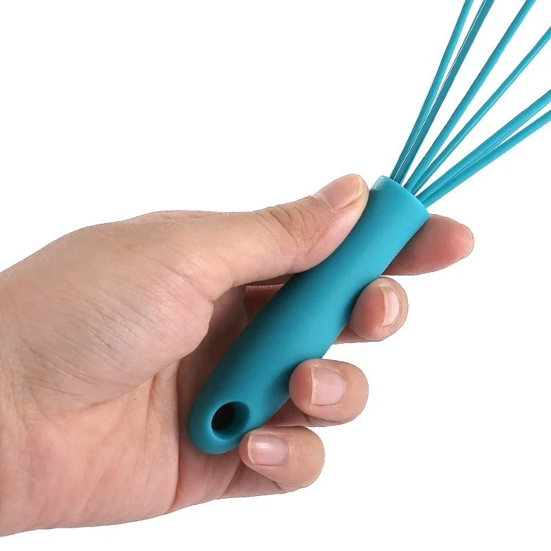 6-inch Mini Children's Silicone Egg Beater Household Manual Cream Egg Mixer Kitchen Baking Tool image 3