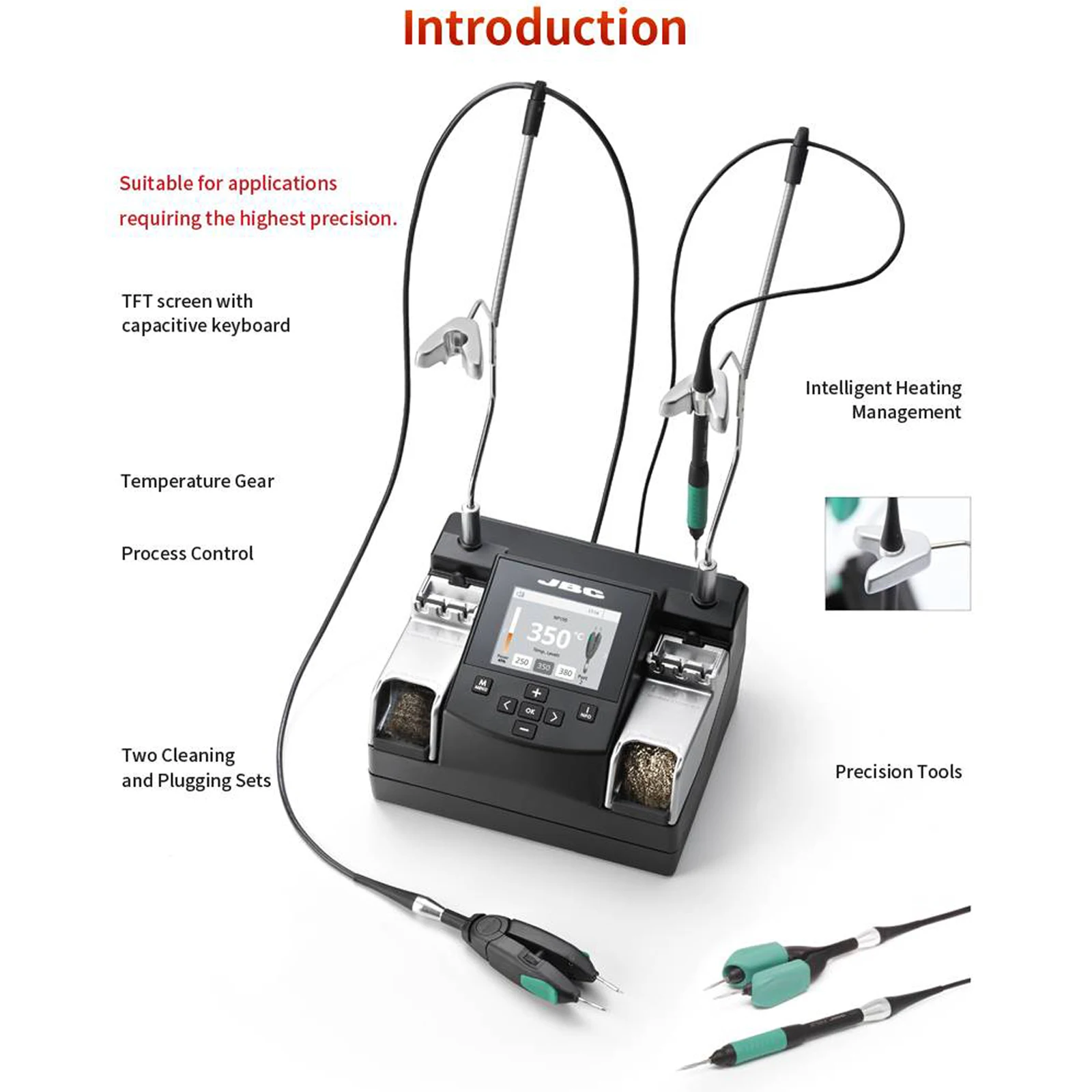 JBC NASE-2C Soldering Station Original 220V C115 Iron Tip Rework Soldering Station for SMD PCB BGA Repair Tools