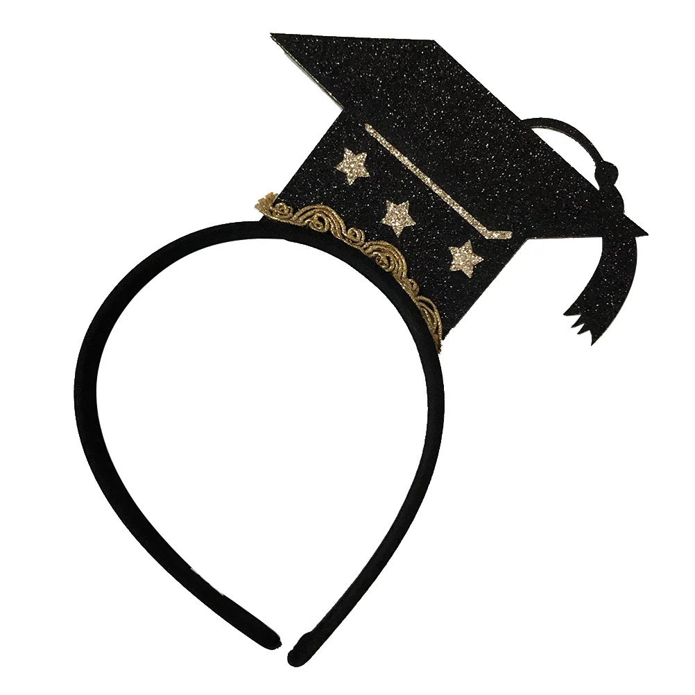 

Graduation Party Supplies Mini Doctor Hat Hair Hoop Glitter Headb Stylish Creative Graduation Headdress Meaningful