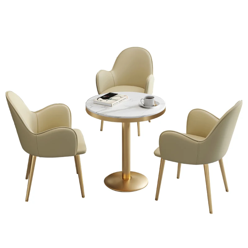 

YY Milk Tea Shop Simple Coffee Table Small round Table Tea Table Leisure Reception Table and Chair