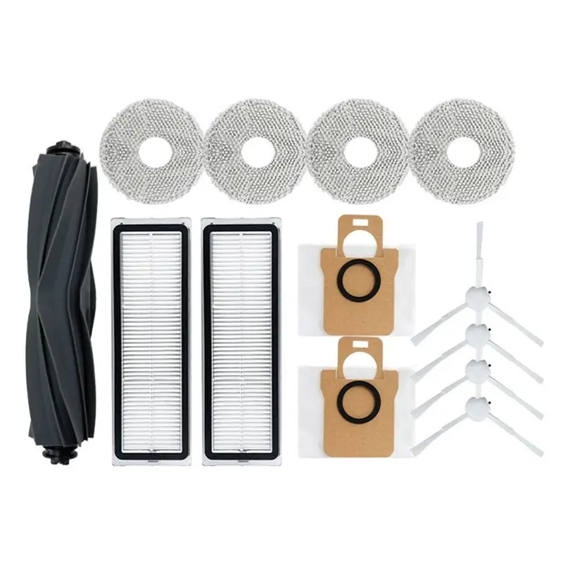 

Запчасти для робота-пылесоса XIAOMI Mijia Robot X10+ / Dreame S10 Pro / Dreame L10S Ultra: основная и боковые щетки, HEPA-фильтр, салфетка для влажной уборки