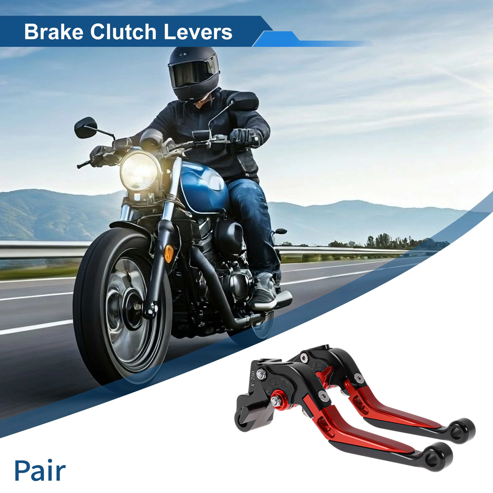 

Motoforti Short Long Brake Clutch Levers for Kawasaki NINJA650R 09-16 Black Red