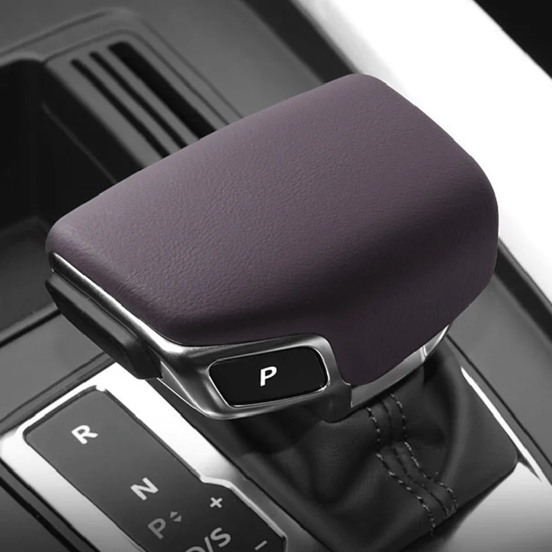 For Audi A4 A5 B9 A6 A7 C8 Q5 Q7 NAPPA Leather Gear Shift Knob Color Matched Interior Overlay Cover 2019-2025 Car Accessory