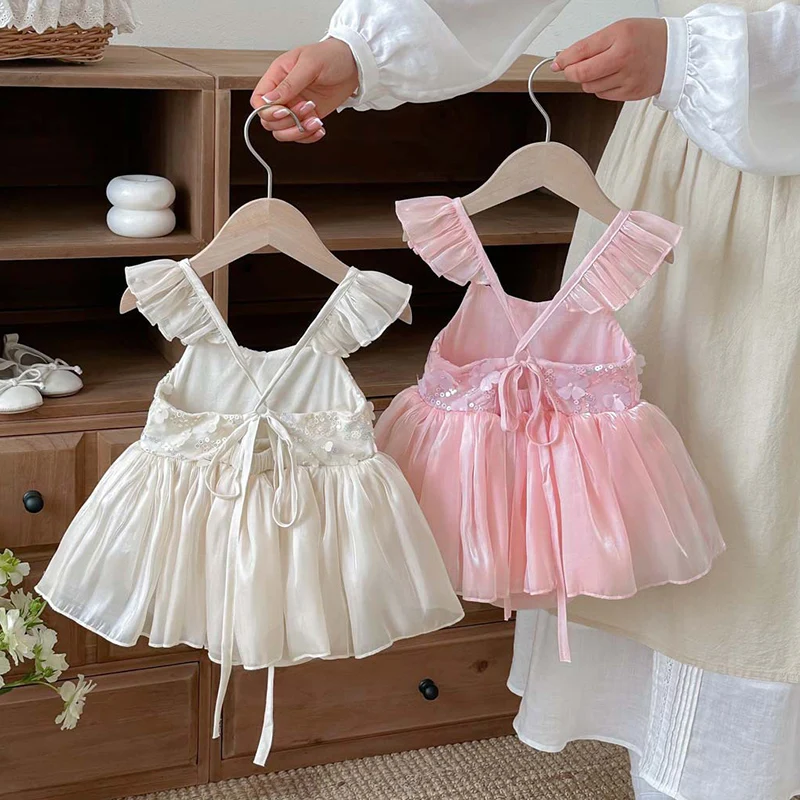 2026 New Summer 0-24M Children Clothes Toddler Baby Girls Jumpsuit Sleeveless Cotton Splicing Newborn Baby Girl Romper