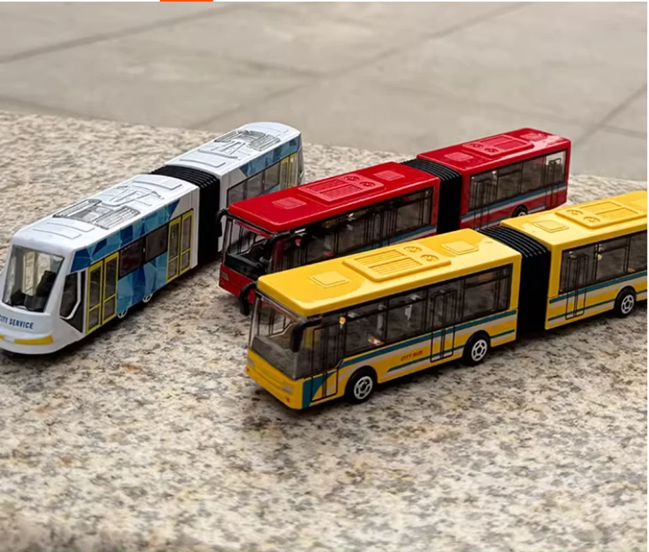 1: 87 alloy double section bus model, simulation city bus toy, Tour car children's gift, wholesale