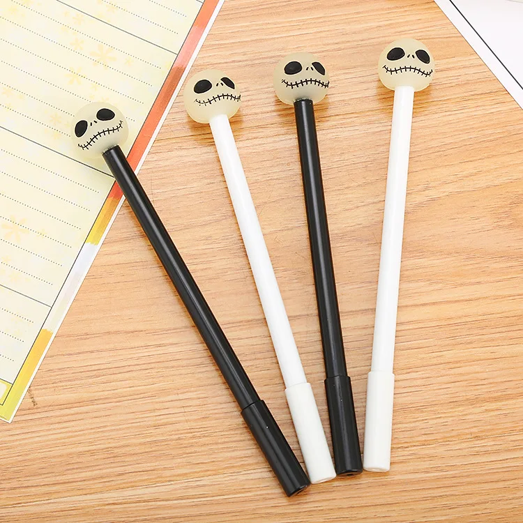 Imagem -02 - Silicone Cabeça Cartoon Rollerball Pen Estudante Água Signature Pen Papelaria Criativa Expressão Bonito e Engraçado 50 Pcs