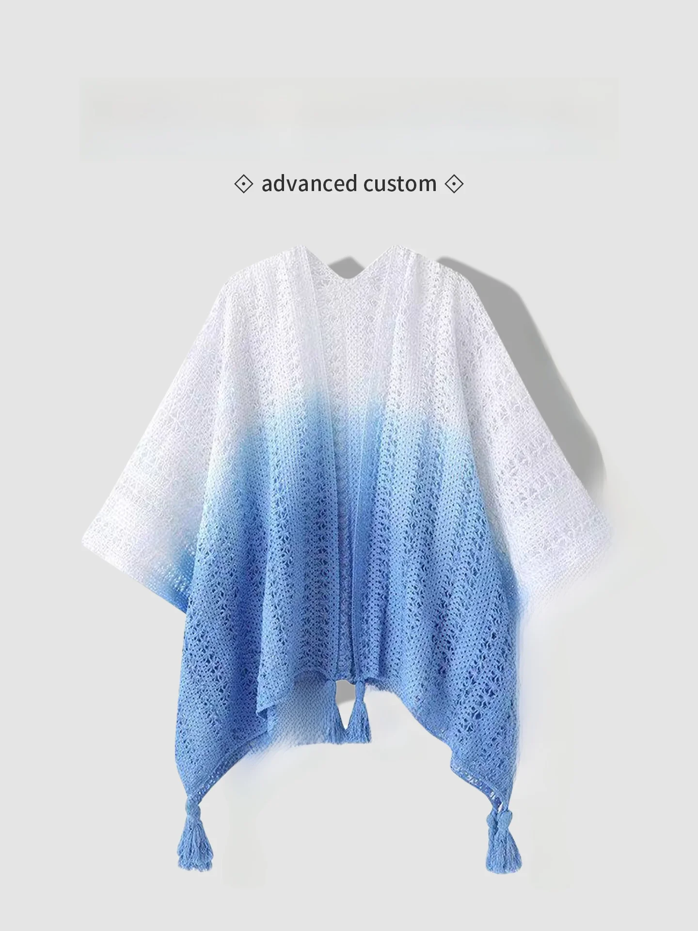 ethnic-style-gradient-color-knitted-hollow-shoulder-shawl-women's-outdoor-holiday-travel-photography-outer-coat-air-condition