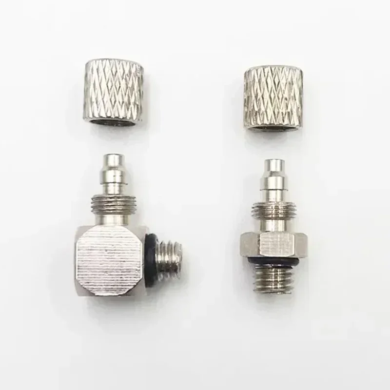 10 pz Mini Tubo Aria Connettore Filettatura Maschio M3 M4 M5 M6 3mm 4mm 6mm OD Vite Attraverso Raccordo Rapido Giunto Veloce per Cilindro D'aria