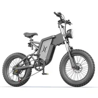 OEM Factory gray battery removeable 48v Lithium Full Suspension EKX X20 Electric Bicycle 20 Inch Fat Tire  Mountain Bike