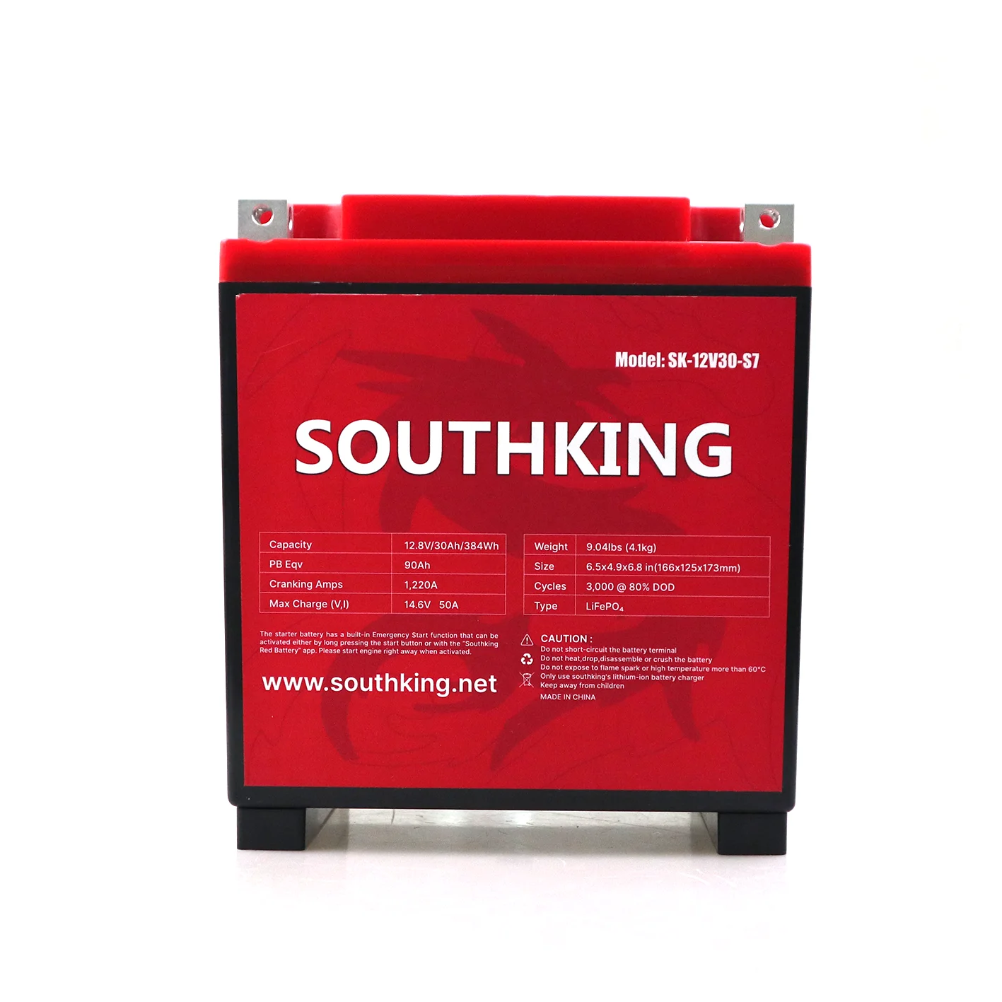 30Ah 384Wh LifePo4 Lithium 12V Battery with Smart BMS Motorcycle Battery