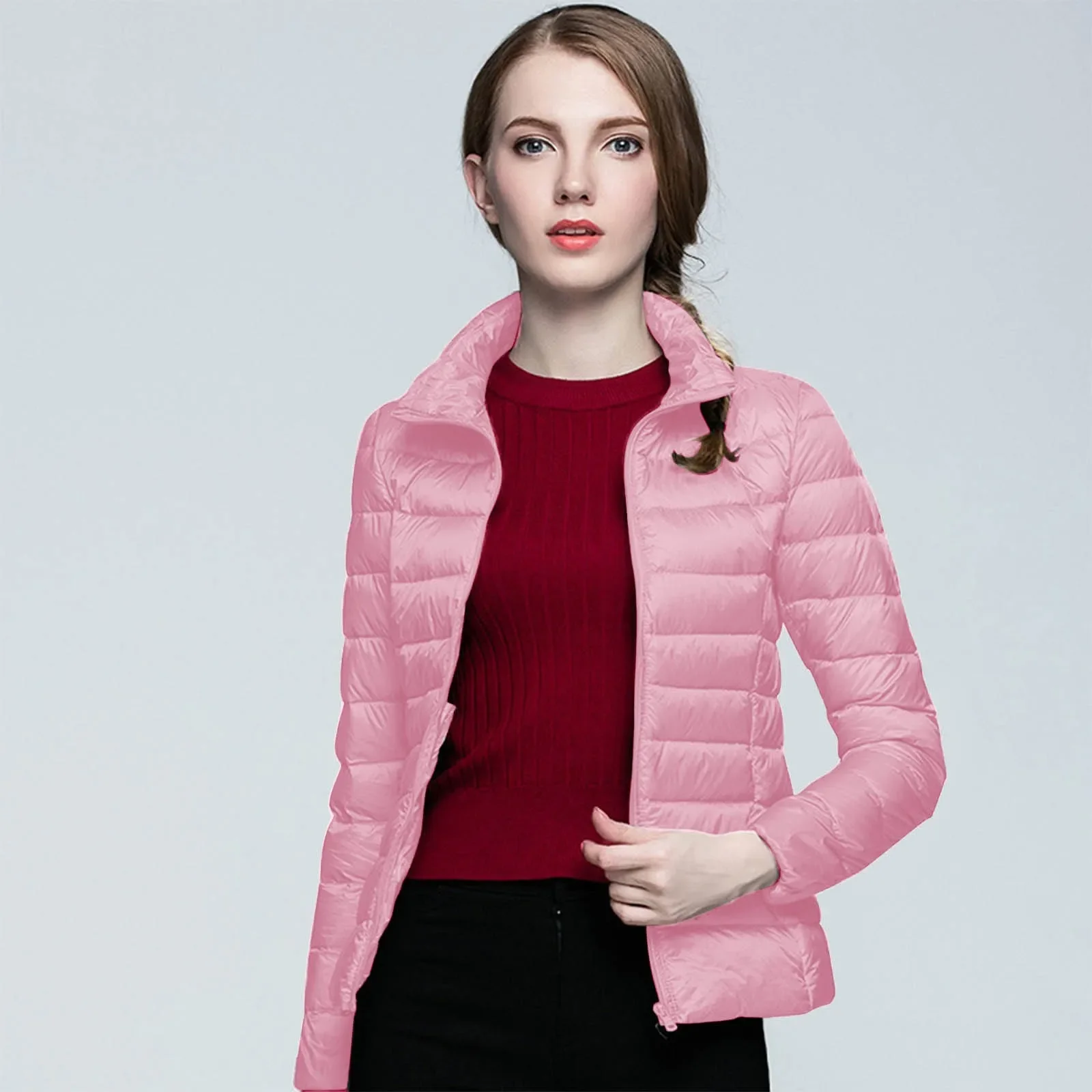 Ultra-light Thin Down Jackets Women 2024 New Autumn Winter Slim Short Hooded Warm Solid Simple Duck Down Coat Women Outerwear