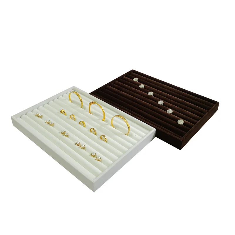 Large Capacity Jewelry Display Tray 35*24cm Ring Earring Necklace Storage Holder Personal Jewelry Collection Decoration Tray