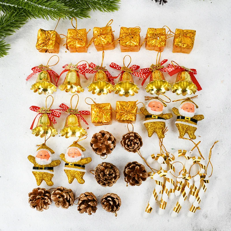 

Christmas Ornaments Bowknot Bell Santa Claus Gift Foam Xmas Tree Pendant Merry Christmas Decorations for Home 2025 New Year Noel