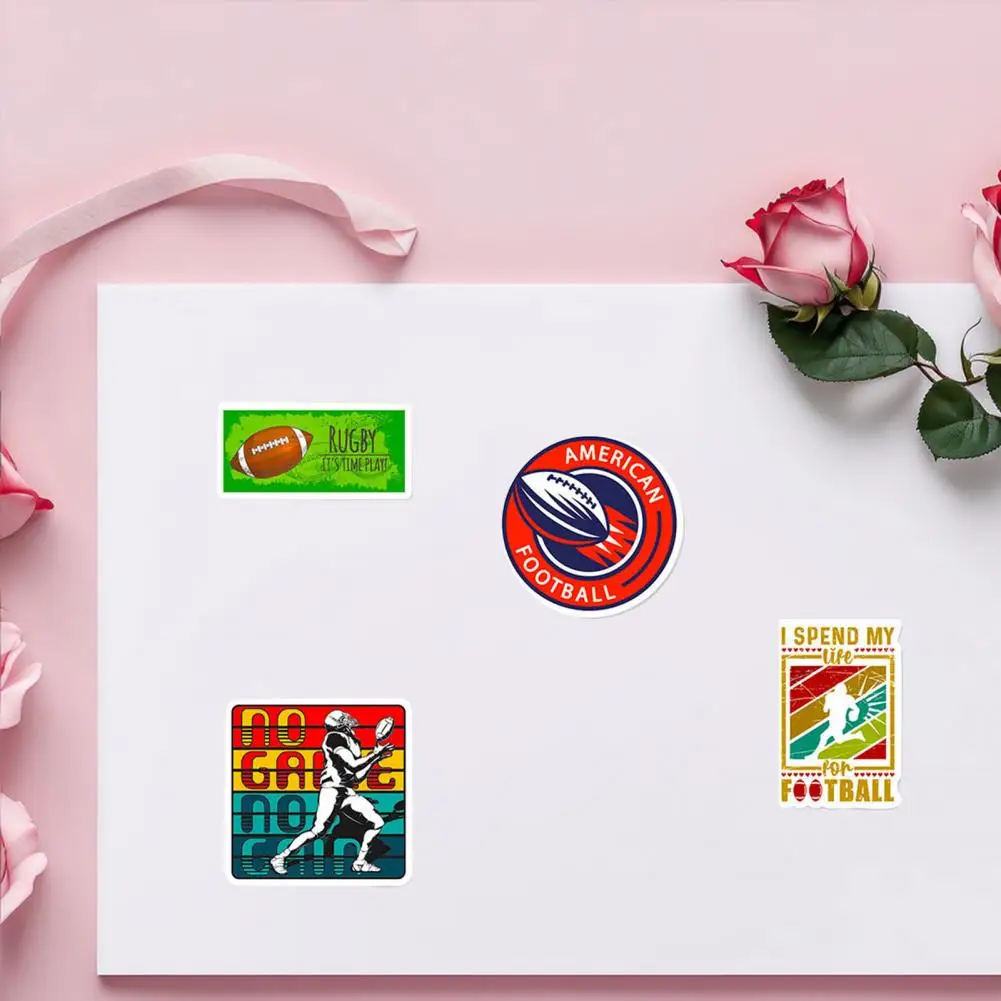 สติกเกอร์การ์ตูน สติ๊กเกอร์ฟุตบอลสําหรับแฟนๆ การพิมพ์สติ๊กเกอร์รักบี้สําหรับสเก็ตบอร์ด แล็ปท็อป ขวดน้ํา ผู้เล่นรักบี้