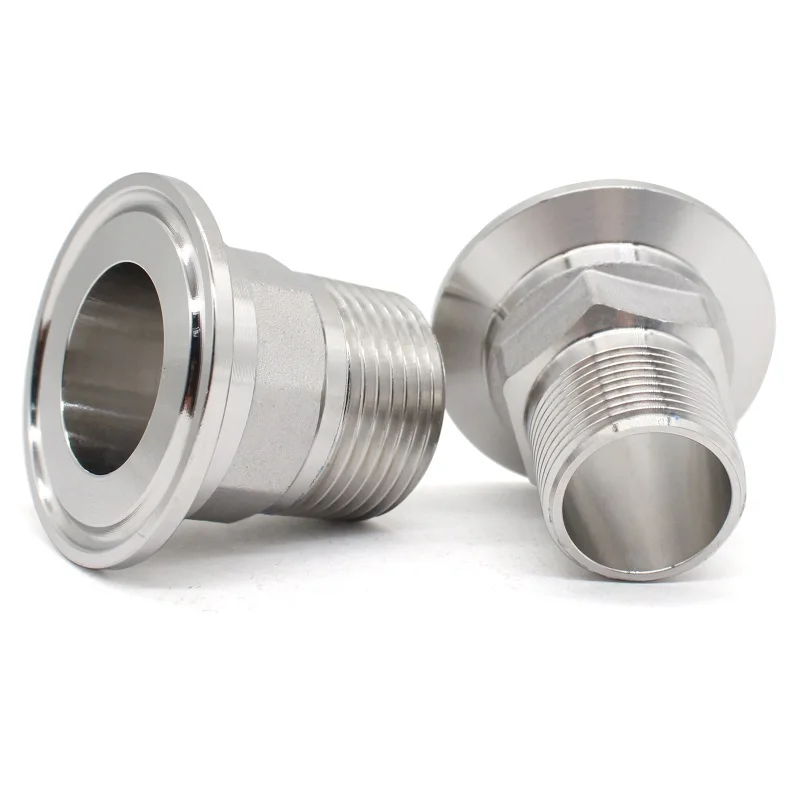 SS304 316 Stainless Steel Sanitary Hexagon External Thread BSPT 1/4 