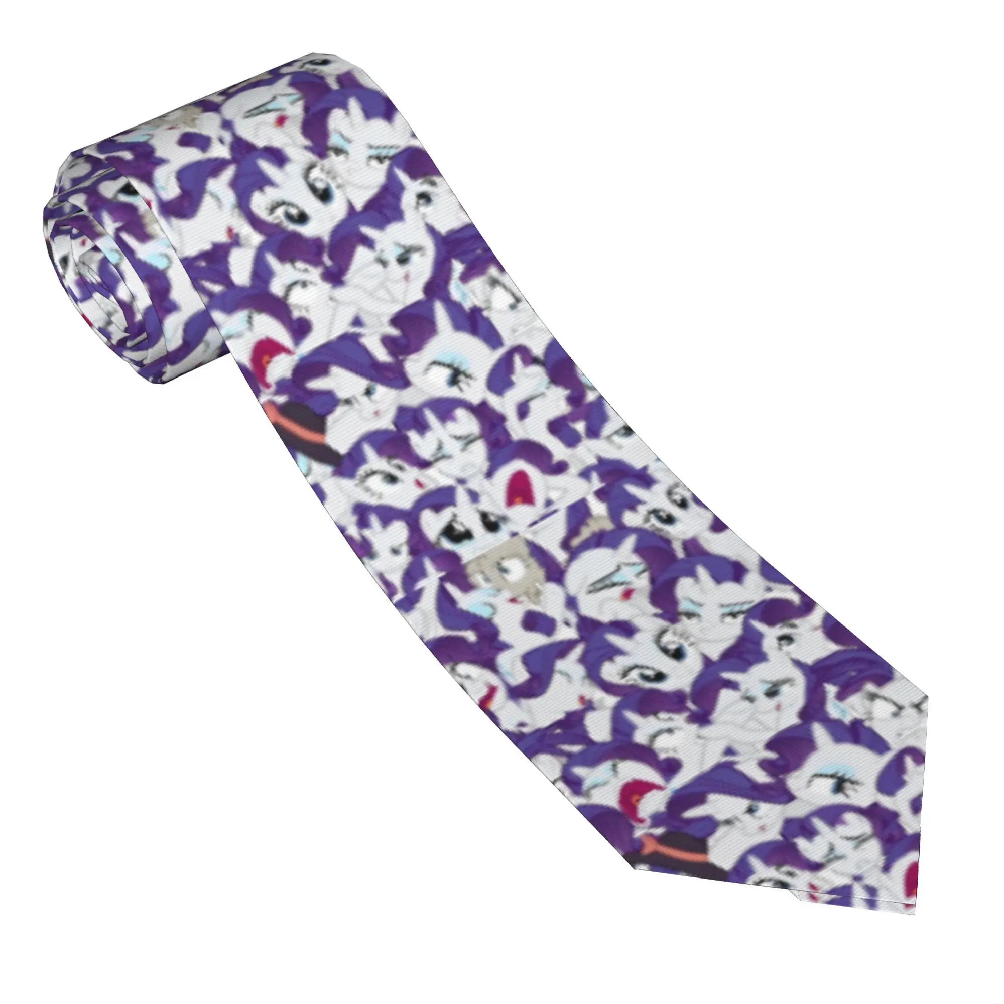 Rarity Mess  Necktie Unisex 8 cm Skinny  Narrow Neck Tie Ponies Friendship is Magic for Mens Accessories Gravatas Cosplay Props