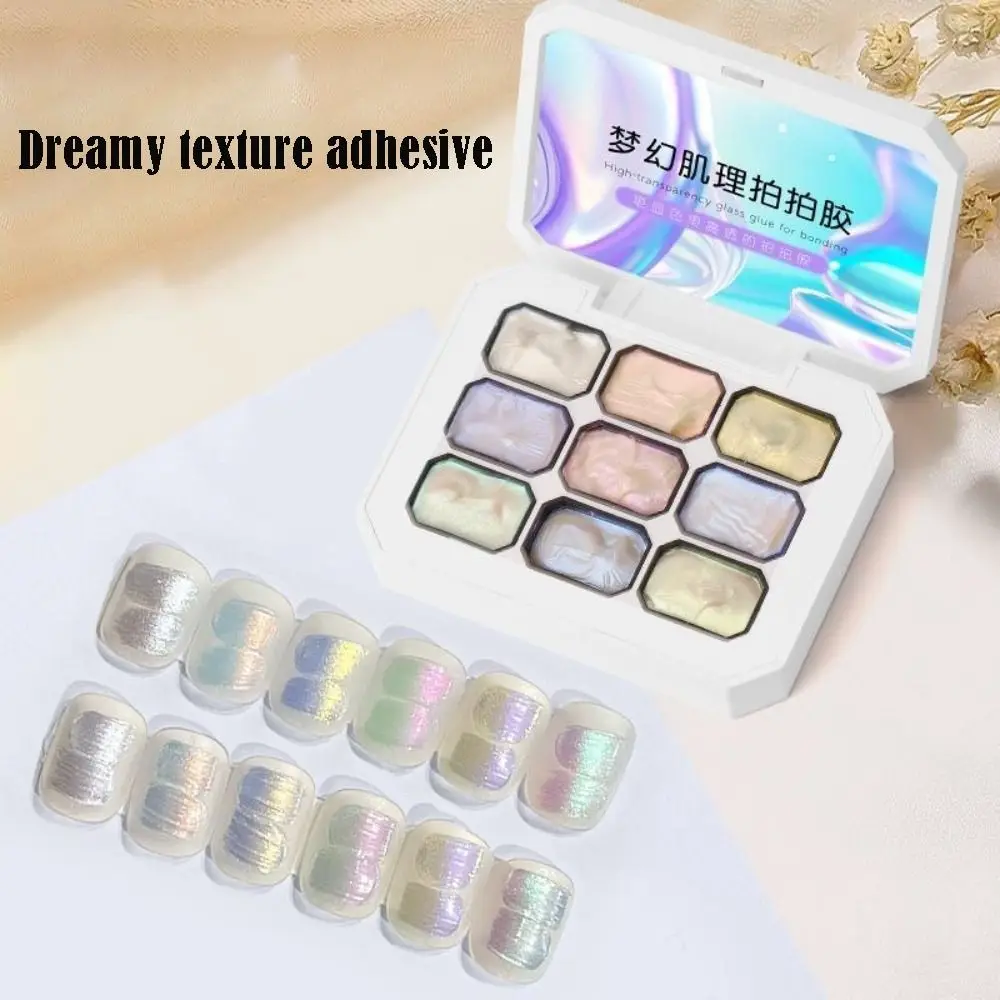 9-color 9-Grid Poke Gel French Nail Manicure Varnishes High Saturation Gel Delicate Nail Polish Thick Nail Art Gel