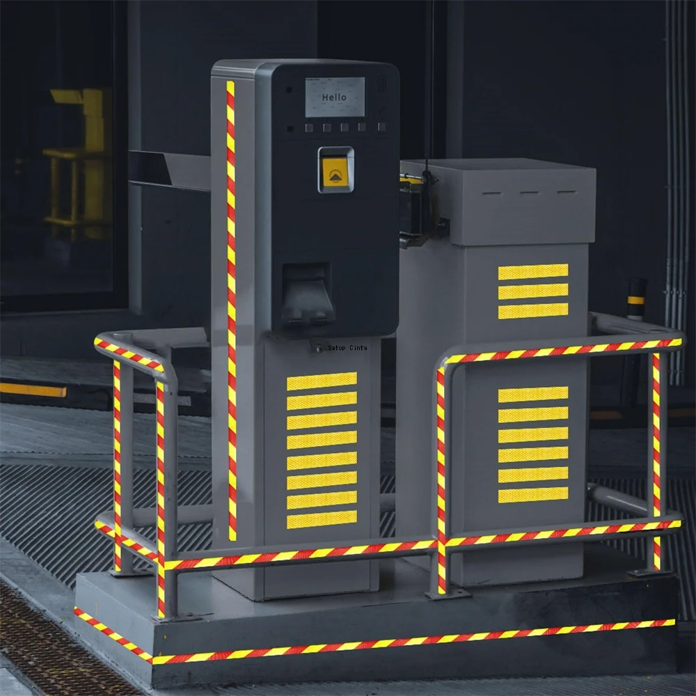 شريط عاكس أصفر فلوري مقاوم للماء ، لاصق خارجي ، أمان على الطريق ، ملصقات تحذيرية لخوذة الدراجة ، مقطورات ، 5*25 م