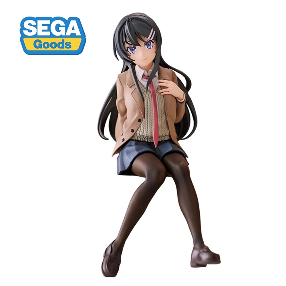 IN Stock Original SEGA Premium Chokonose Figure Sakurajima Mai Kawaii Doll Genuine Anime Pvc Model Collectible Toys 14Cm