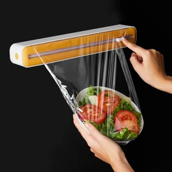 Nieuwe Food Film Dispenser Magnetische Wrap Dispenser Met Cutter Opbergdoos Aluminiumfolie Stretch Film Cutter Keuken Accessoires ﻿