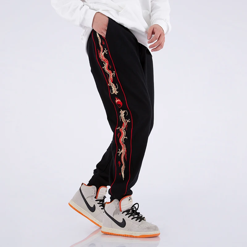 Chinese Style Embroidery Printed Sweatpants Men's Autumn Fashion High-End Loose-Fitting Casual Ankle-Banded Sports Trendy Pants