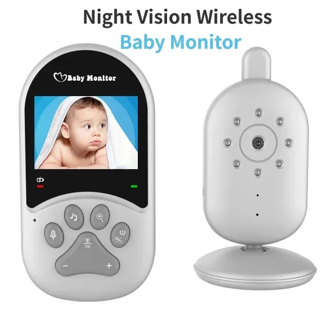 Night Vision Wireless 2.4 Inch Baby Monitor Child Safety Lullaby 2-Way Audio Alarm Clock Video Safety Baby Monitor SM660