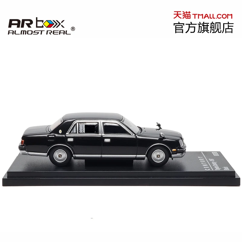 AR box 1:64 Toyota Century 1997 نموذج سيارة ثابت مصنوع من خليط معدني، مجموعة ألعاب زخرفية للأطفال، هدايا عيد الميلاد للأطفال.