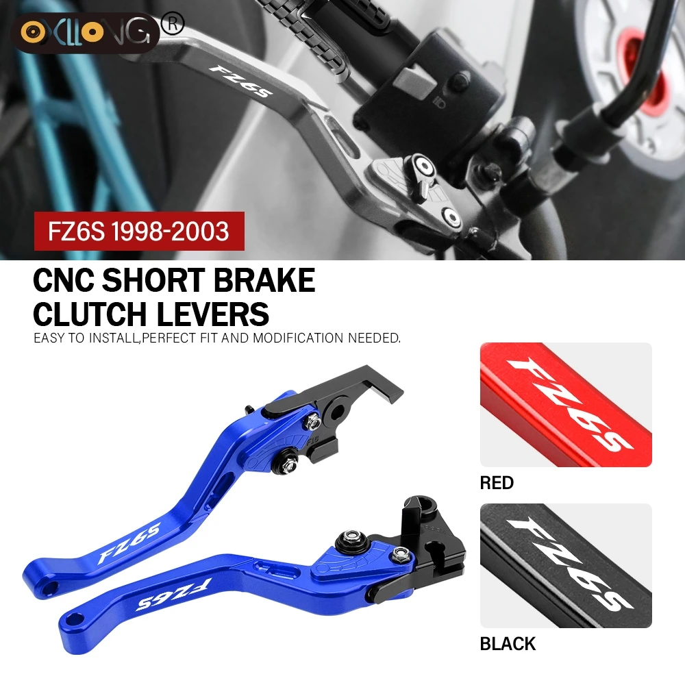 

CNC Aluminum Motorcycle Short Brake Clutch Levers Accessories Parts For YAMAHA FZ6S 1998 1999 2000 2001 2002 2003 FZ6 S