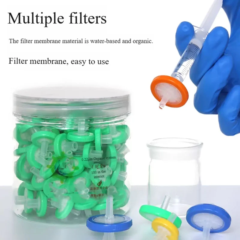

100pcs/box syringe needle filter hydrophilic PTFE PVDF membrane disposable filtration 0.22 0.45