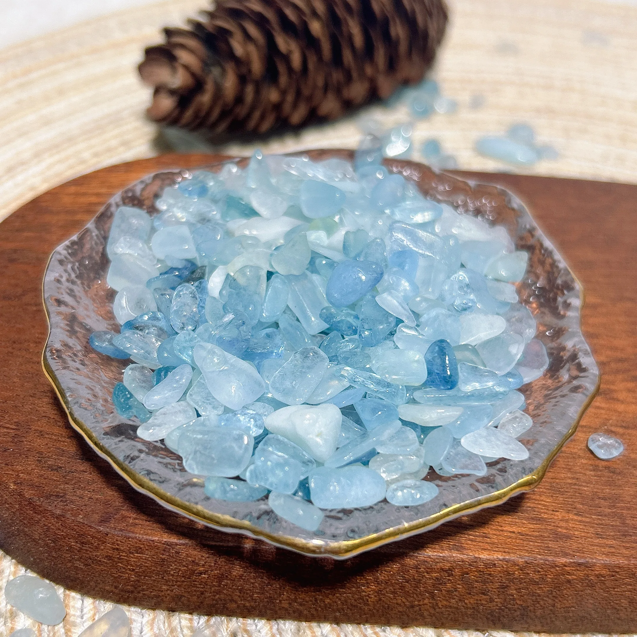 Healing Natural Crystals Blue Aquamarine Chips Raw Stone Free Form High Quality Gemstones Reiki Home Decorations Room Decor Gift