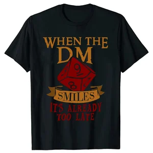 Dungeon Master Smiles áo phông, DM RPG Gamer, áo phông chơi game D20, đồ họa trò chơi trò chơi vui nhộn, áo ngắn tay, quà tặng, quà tặng 8 Doanh số bán hàng có thể thu thập chính - 1